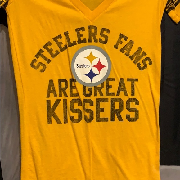 SHIPPING LABEL -re-shipment! Bundle! Victoria Secret PINK NFL Steelers Tee’s XS - Picture 2 of 8